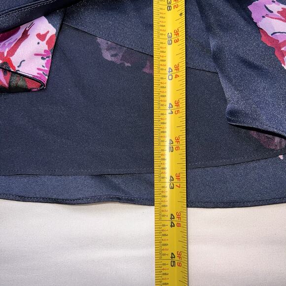 JOIE Floral Wrap Dress Size M Midnight Navy Blue Pink Miltona MSRP $398 NEW NWT - Picture 5 of 12